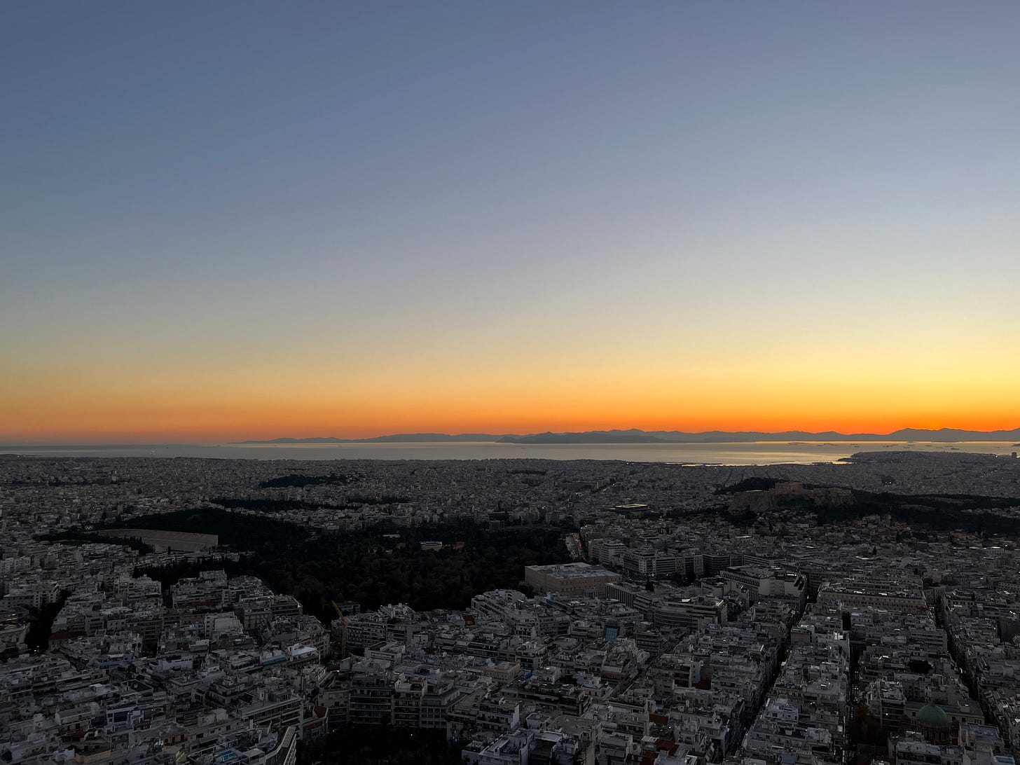 Sunset at Lycabettus Hill