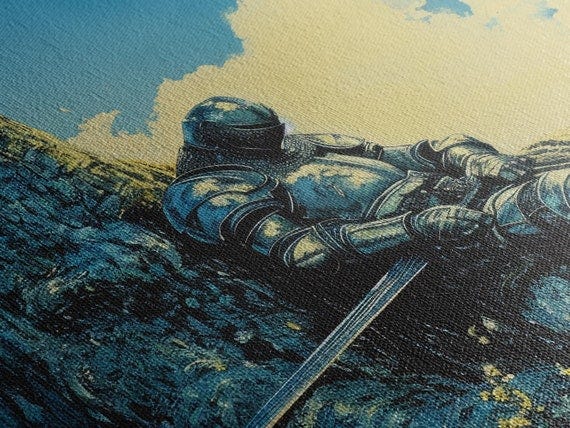 Knight Resting Under a Tree, Medieval Art, Retro Fantasy Art, Scenic Wall  Art, Canvas Art, Canvas Print, Ready to Hang - Etsy