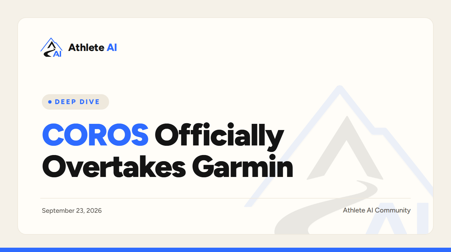 COROS Officially Overtakes Garmin