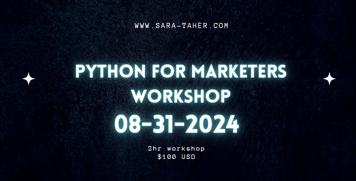 Python for marketers workshop banner