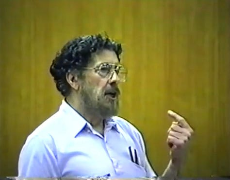 George Michael Evica at Jerry Rose's "Third Decade Conference," June 1991