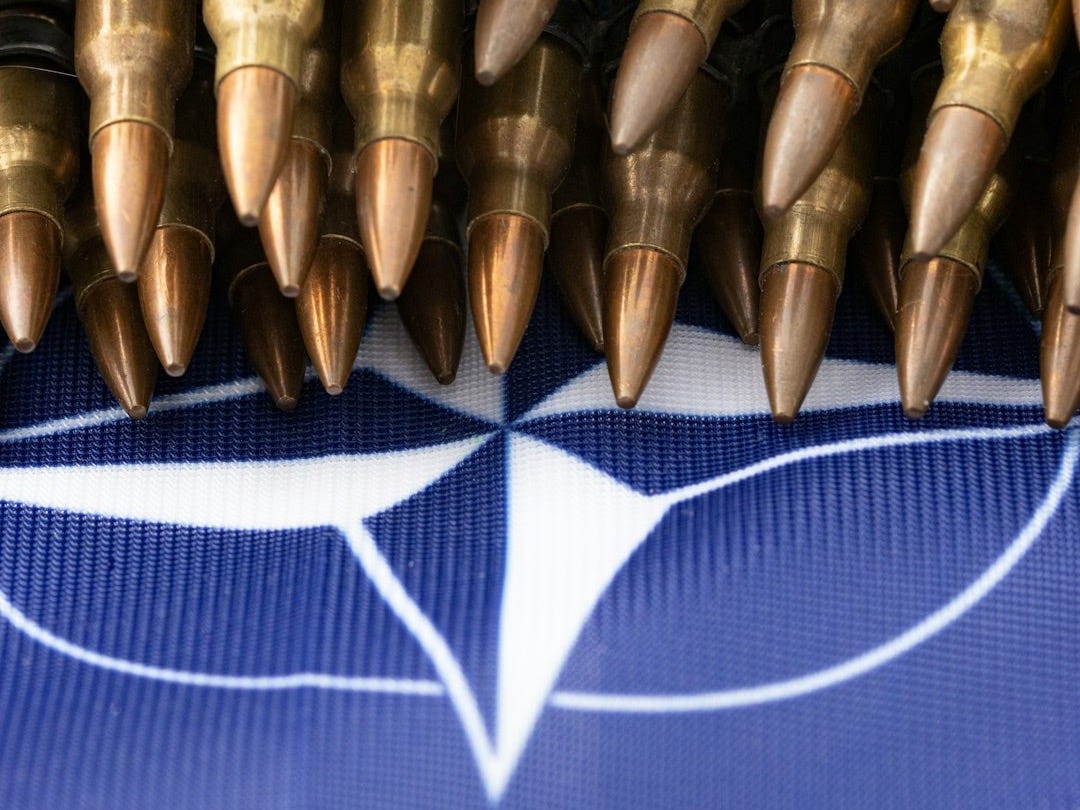 a close up of a bunch of bullet shells