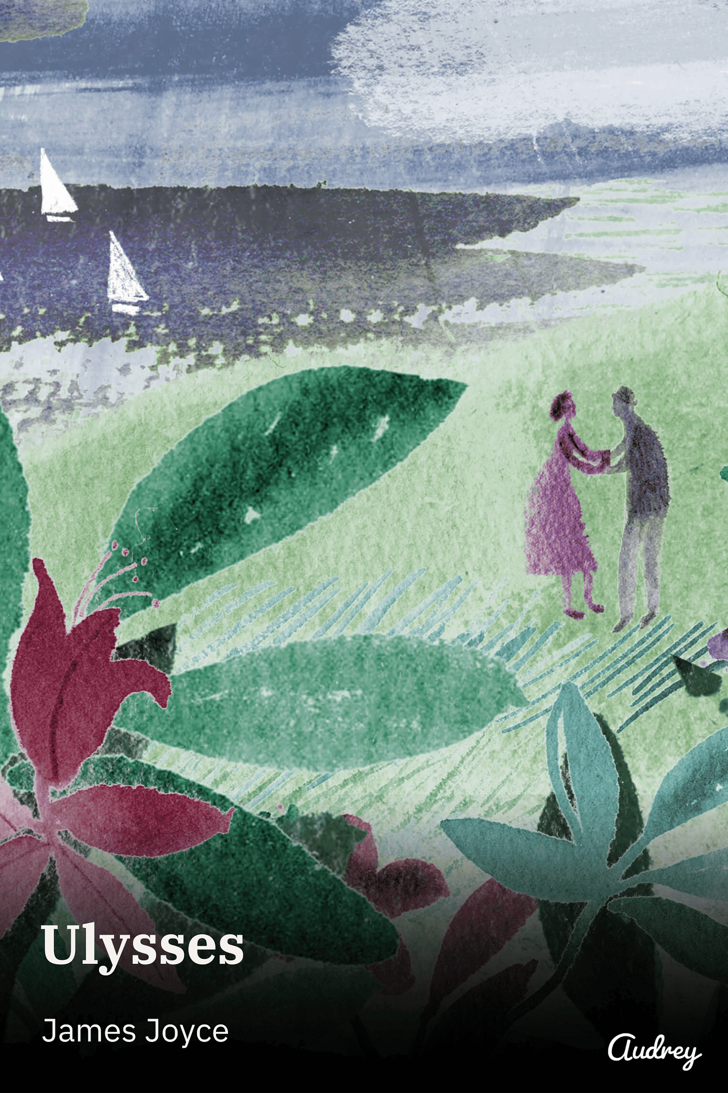 cover of Ulysses with painting of a man and woman on the beach