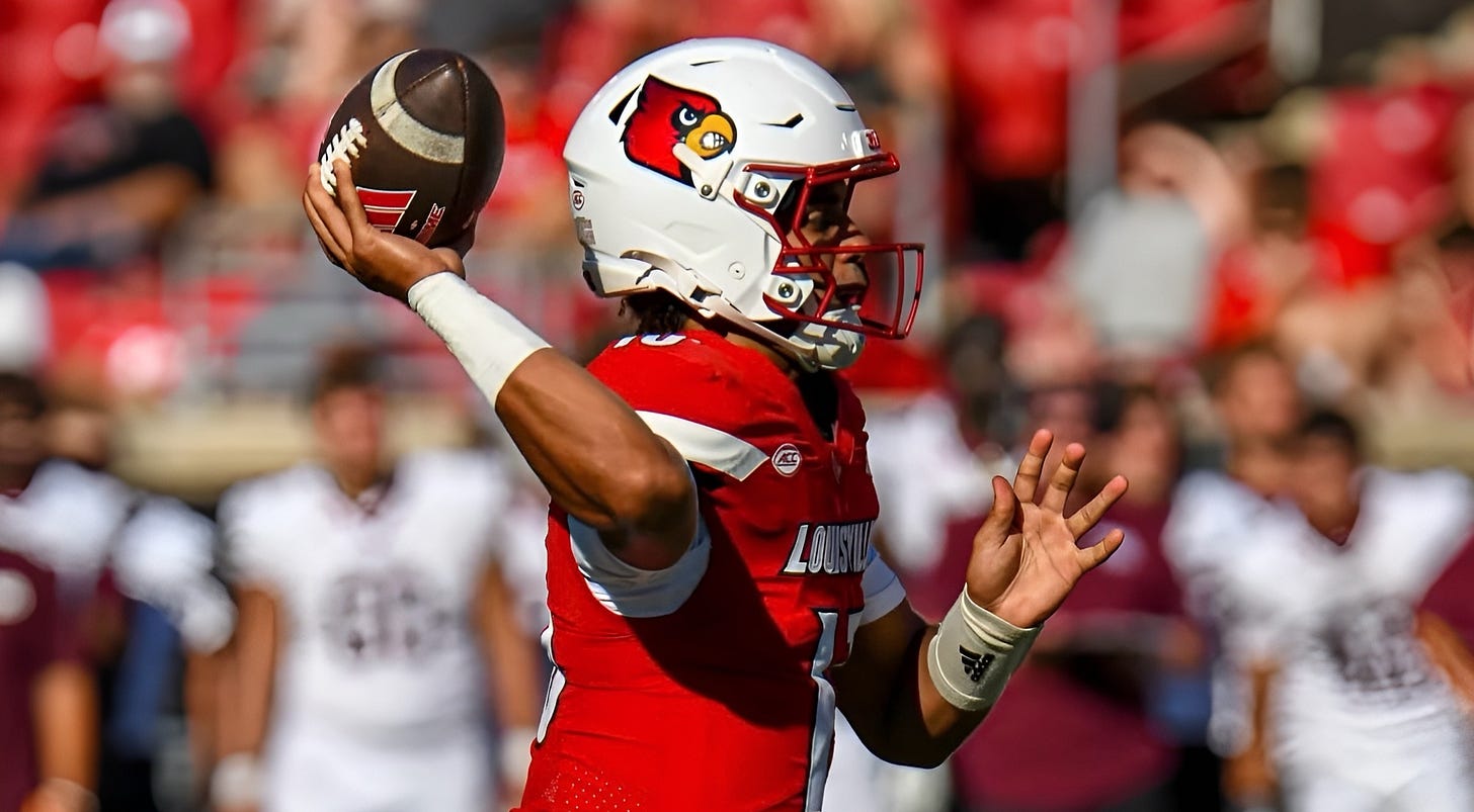 Louisville transfer quarterback Deuce Adams.