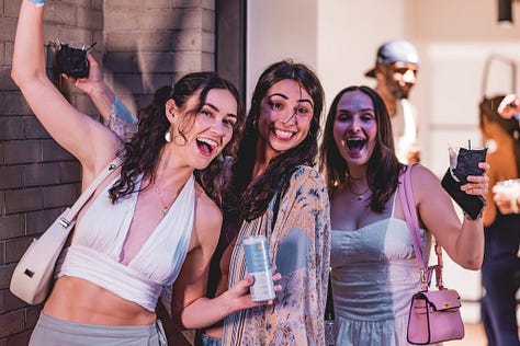 Image gallery featuring party goers from past Speedy Records events.