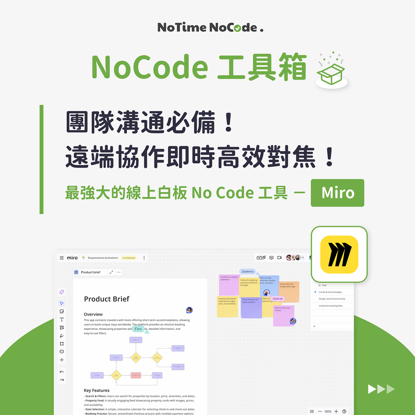 NoCode 工具箱 - Miro (最強大的線上白板 No Code 工具)