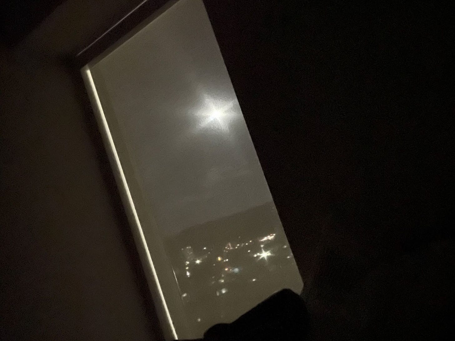 Moonlight peeking through window