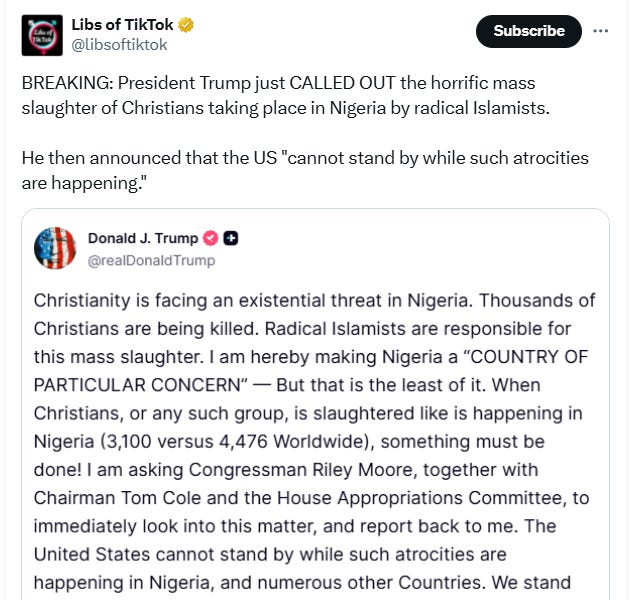 Trump may Enter Nigeria to Protect Christians