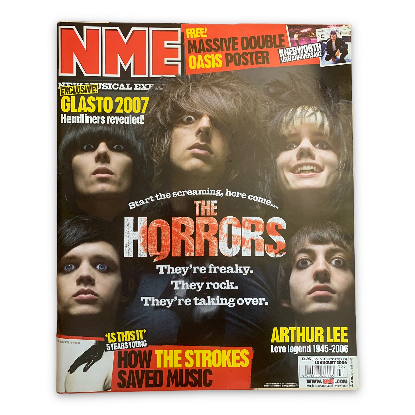 NME 12 August 2006 featuring The Horrors on the cover available from  Limitless Collectables.