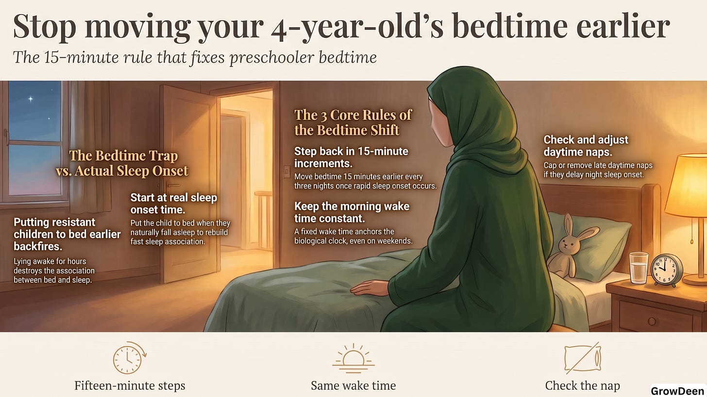 Stop Moving Your 4-year-old's Bedtime Earlier Stop Moving Your 4-year-old's Bedtime Earlier