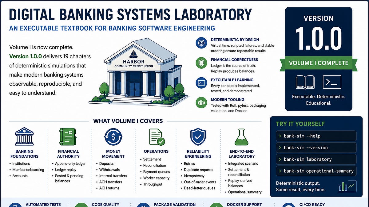 Preview image for Digital Banking Systems Laboratory: An Executable Textbook for Banking Software Engineering