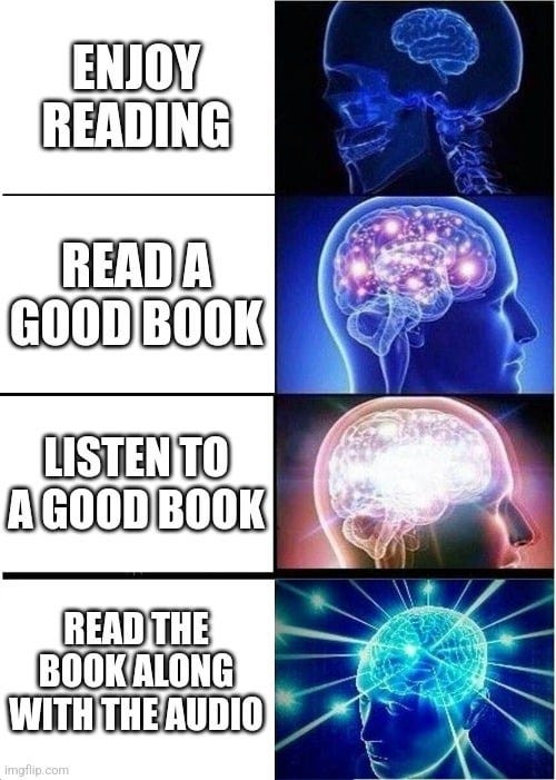 Read aloud, read along meme: Second Language Strategies