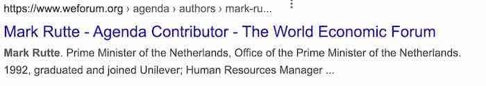 Mark Rutte - Agenda Contributor - The World Economic Forum