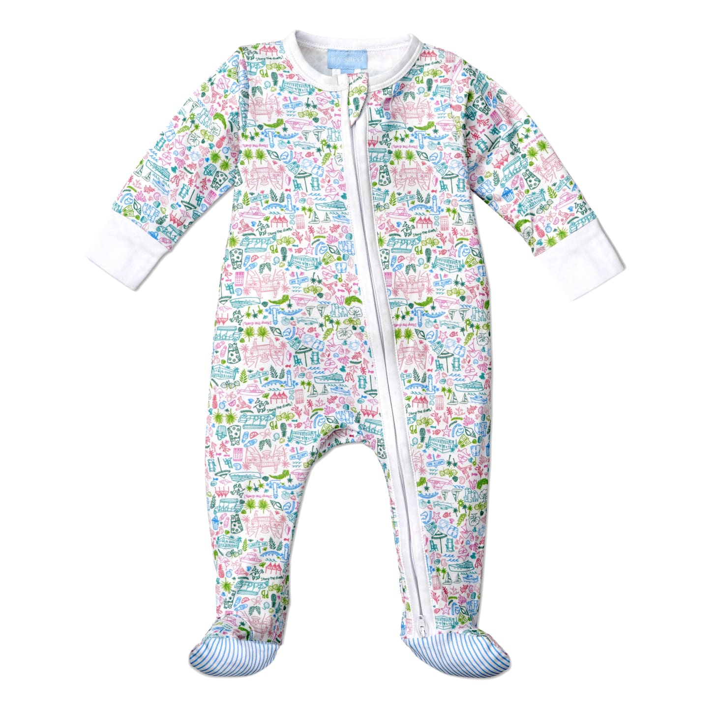 An example zipper onesie