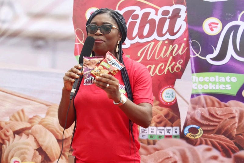 Debby Lawson, founder and COO of Fastizers, speaking during launch of the company’s Nibit brand.