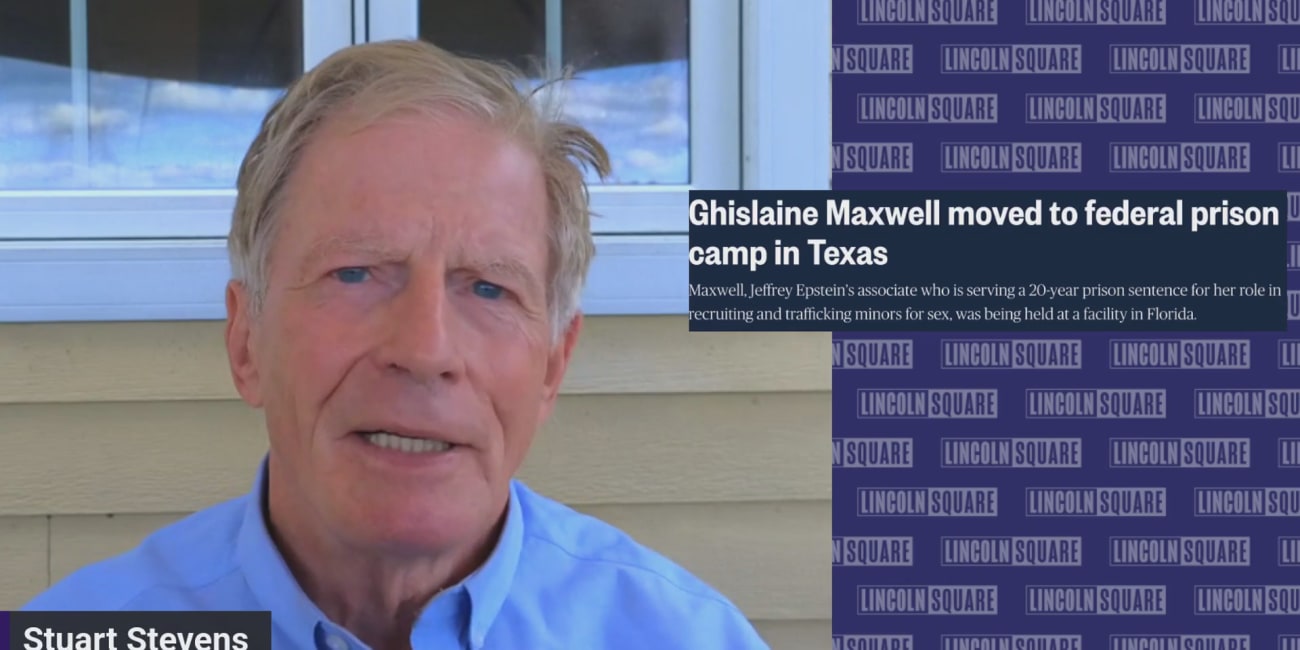 BREAKING: Stuart Stevens LIVE on Trump's Quid Pro Quo with Ghislaine Maxwell