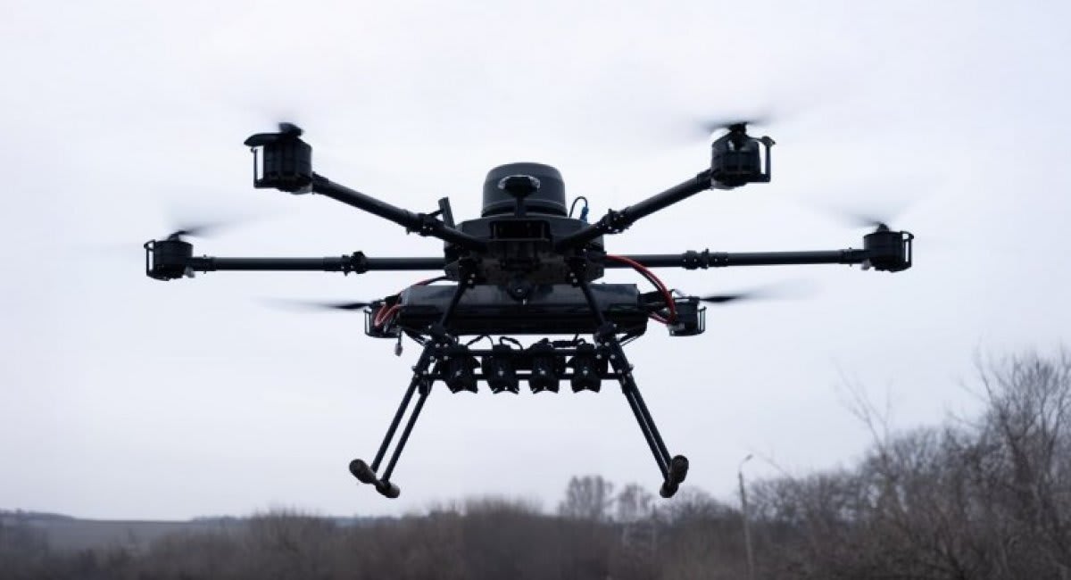 Ukrainian Vampire heavy bomber drone in flight