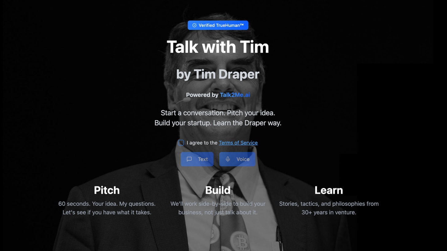 Watch Meet Tim Draper's Digital Twin - Bloomberg