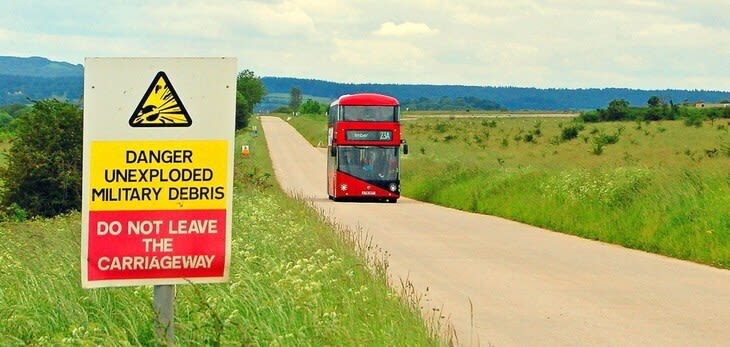 Imberbus travelling across Salisbury Plain