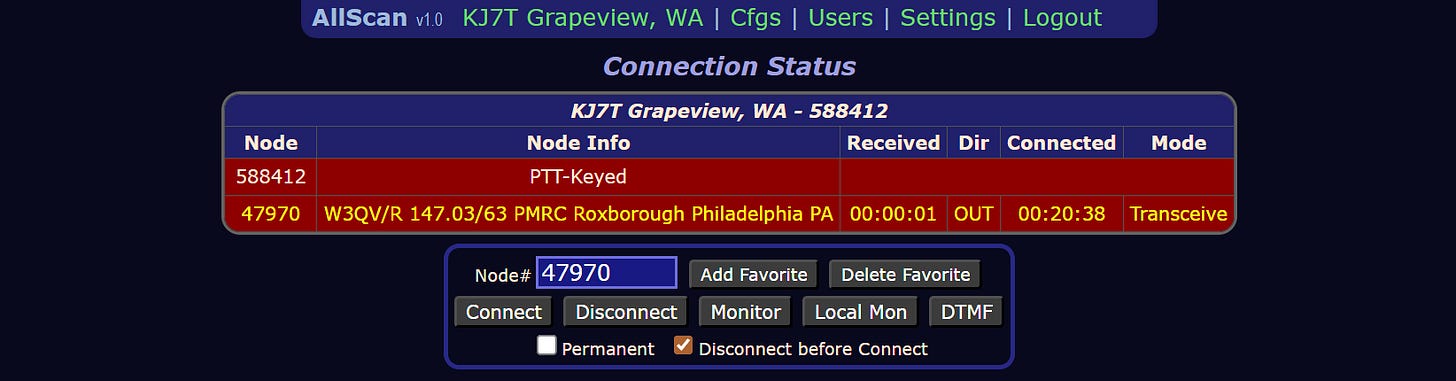 Node 588412 listening to node 47940