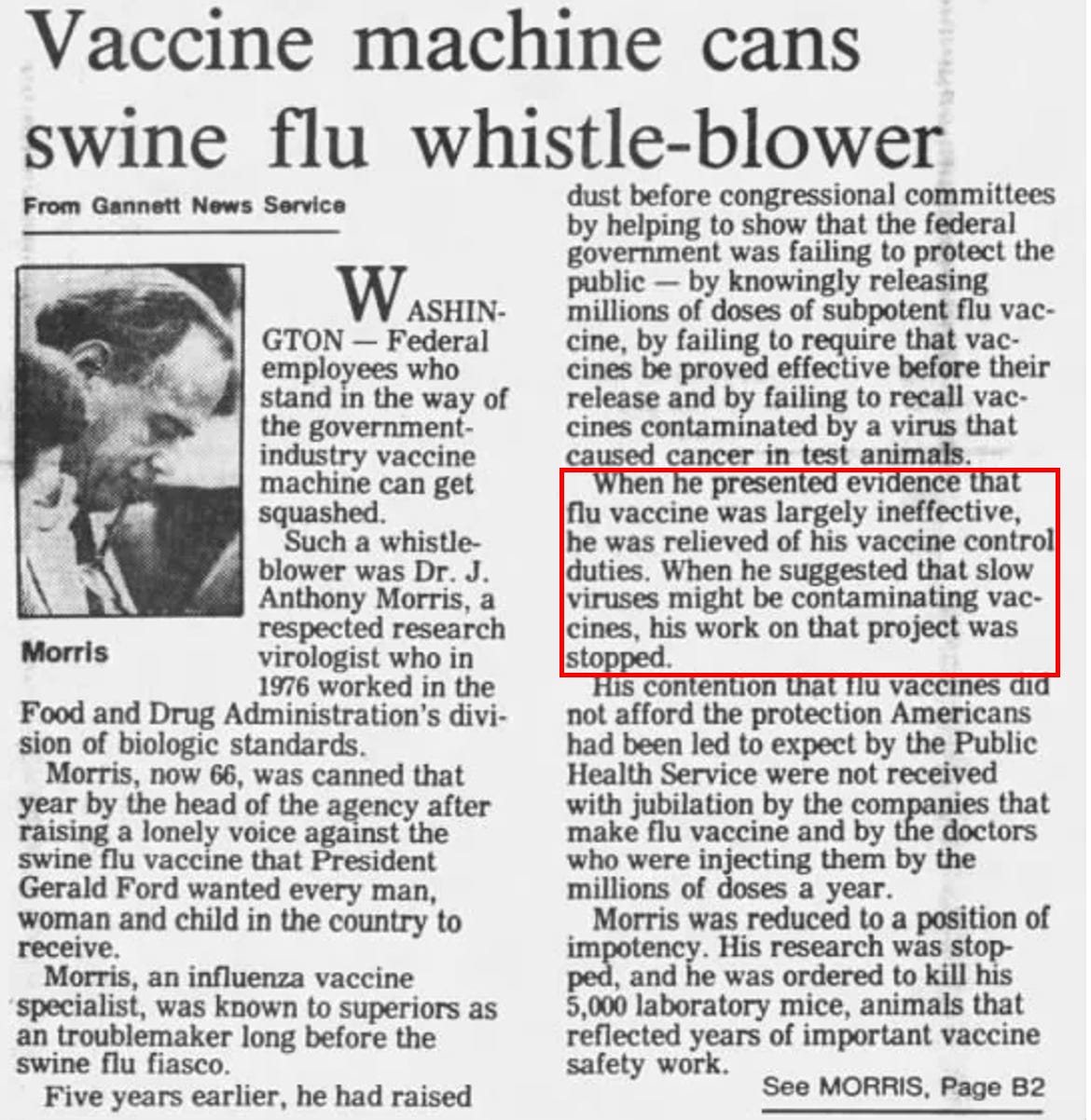 When Vaccine Injury Was Actually Newsworthy