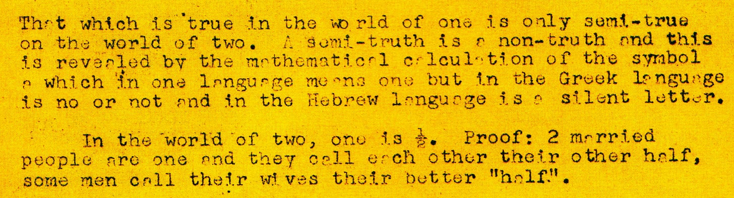except from a Sun Ra manuscript except from a Sun Ra manuscript
