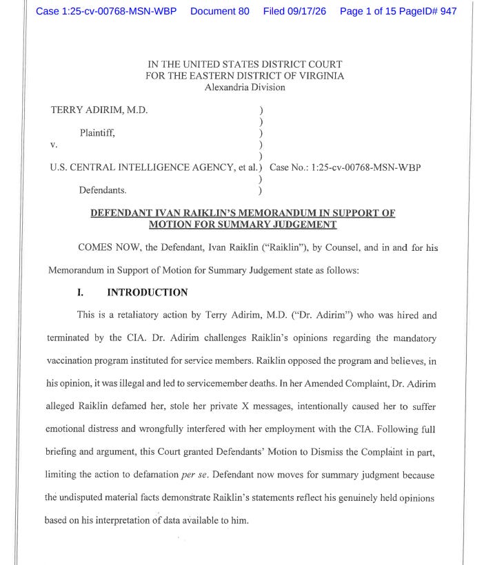America’s Armed Forces Under The Forced-Injection Mandates |  Senior Medical Officer's Affidavit