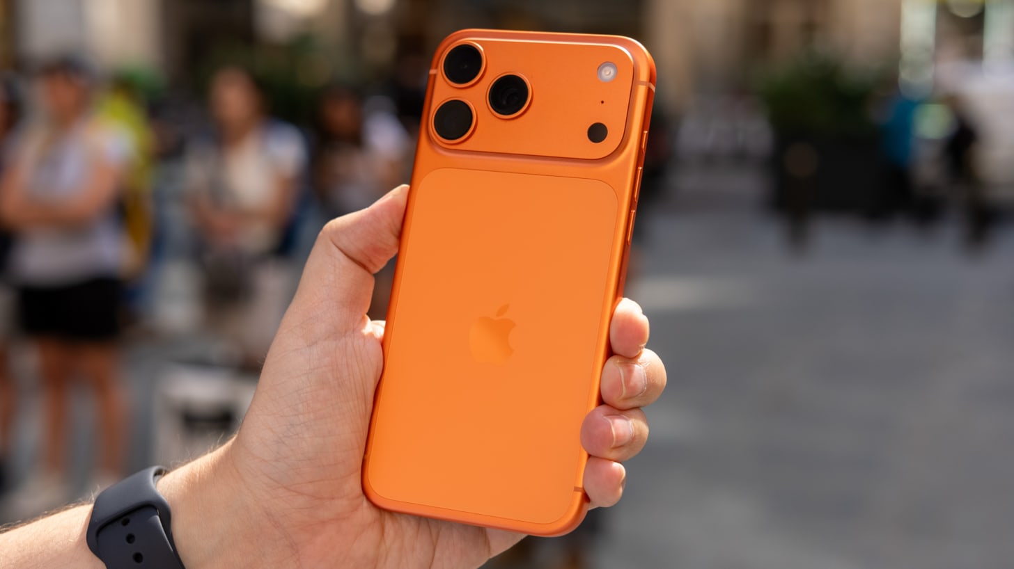 iPhone 17 Pro Max in Cosmic Orange iPhone 17 Pro Max in Cosmic Orange