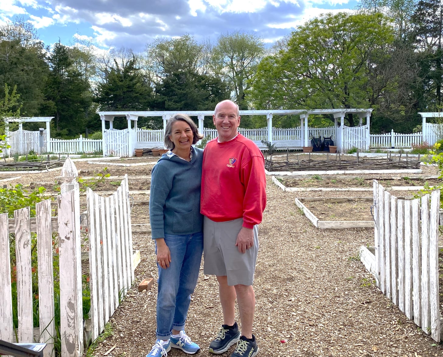 Shelley & Topher Cramm at the garden at Ferry Farm, Stafford County, VA