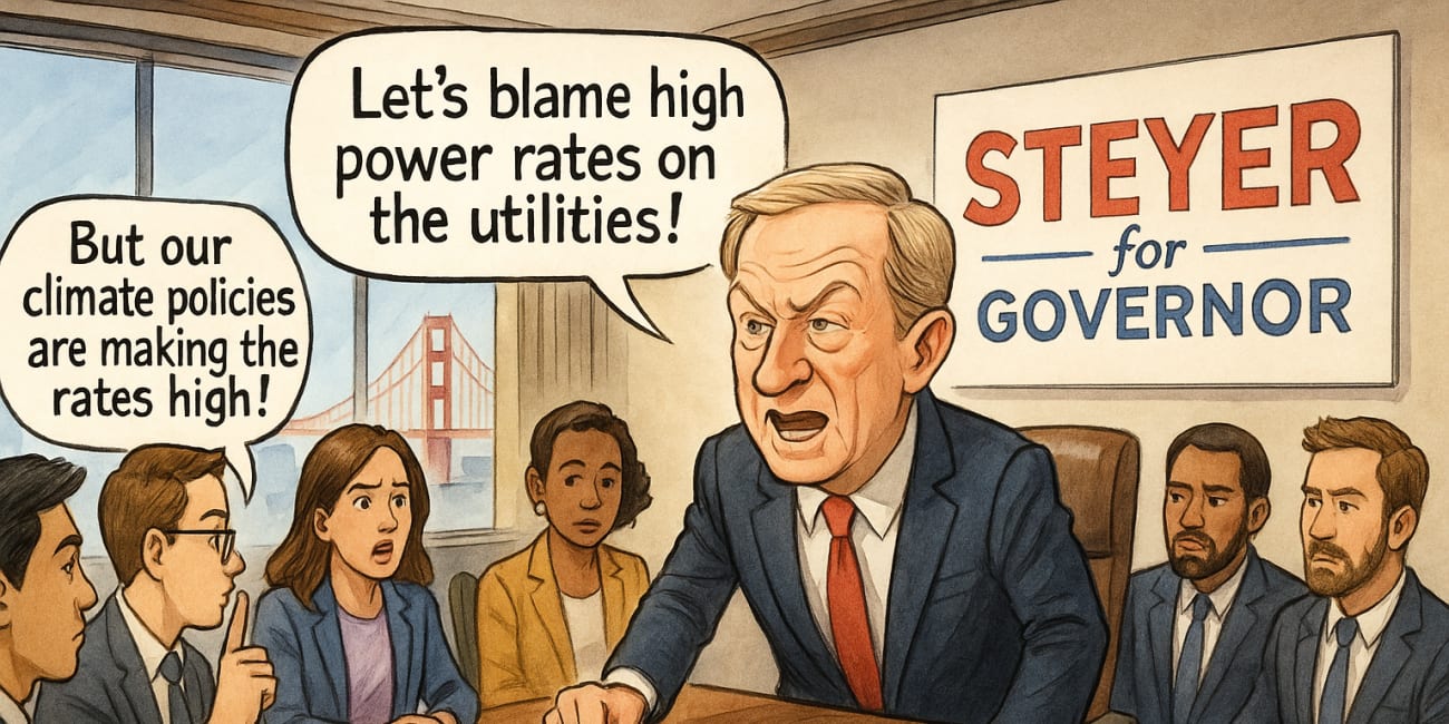Steyer Watch: Billionaire Wanna-Be Governor Opens His Campaign With A False Story About Your Energy Bill