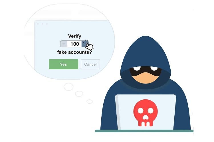 Cartoon cyber criminal