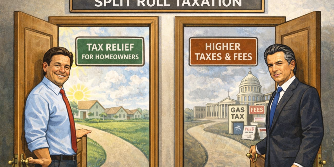 California vs. Florida on Split Roll Taxation: The Divide Between Newsom and DeSantis