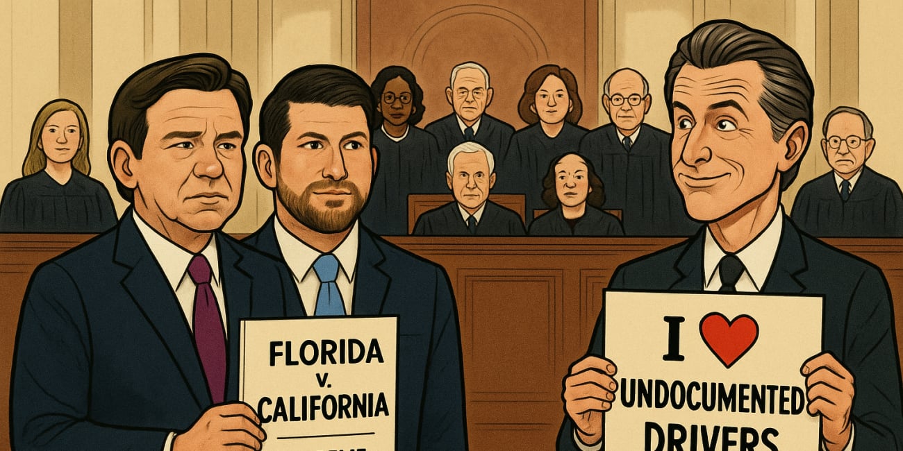 Breaking News: Florida Files Lawsuit Against California at the Supreme Court on Illegal Drivers