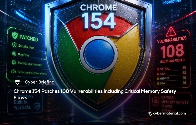 Chrome 154 Addresses 108 Vulnerabilities with Patches