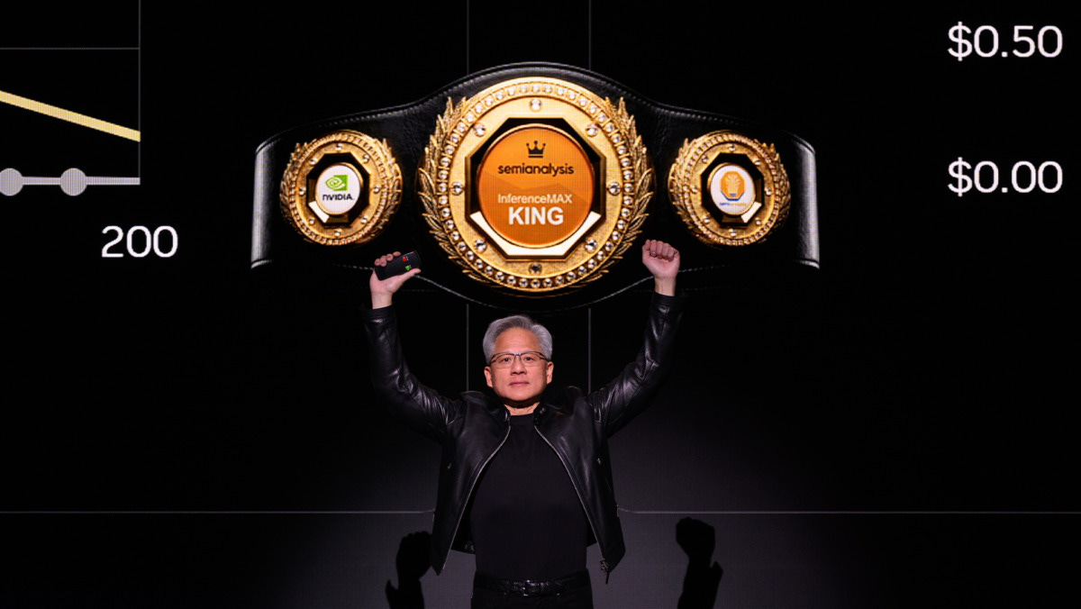 Nvidia CEO and Founder Jensen Huang on-stage at GTC 2026 during his keynote