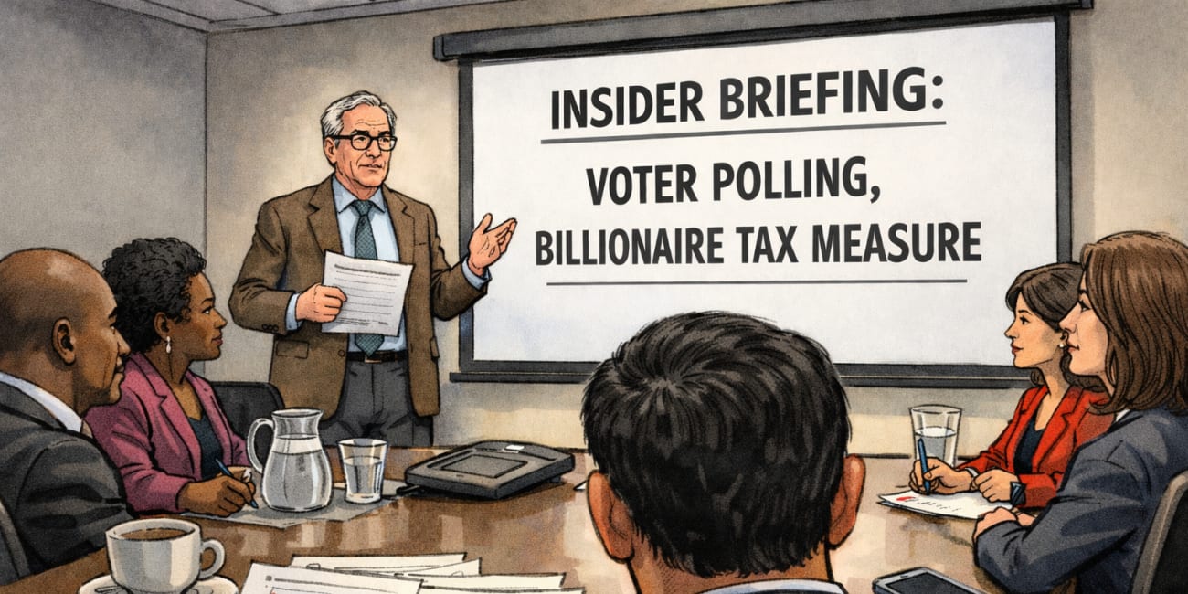 Insider Brief: A New Statewide Poll Shows the Billionaire Tax on Thin Ice