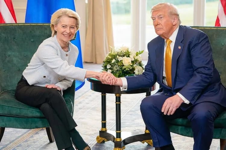 Ursula von der Leyen meeting Donald Trump