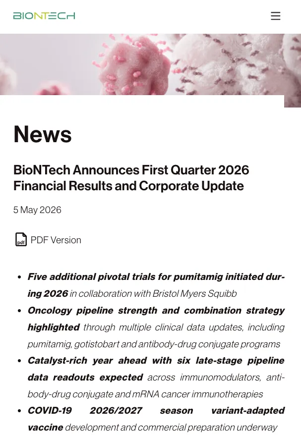 BioNTech peatab oma COVID-19 vaktsiini tootmise ja koondab 1860 töökohta