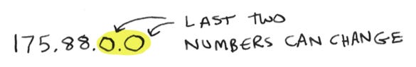 Last two numbers can change