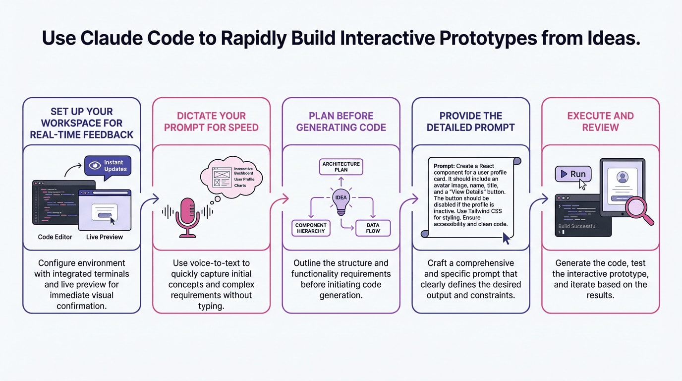 Use Claude Code to Rapidly Build Interactive Prototypes from Ideas