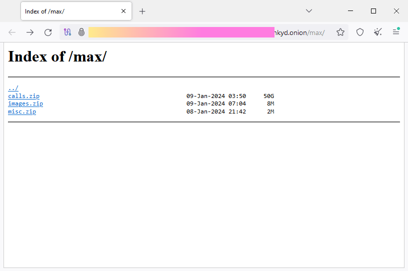 Dark web site where the M9 Telecom data was leaked
