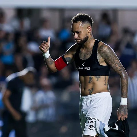 Getty Images Brazil's footballing stars such as Neymar Jnr have been wearing the smart vests while playing and training with their club sides (Credit: Getty Images)