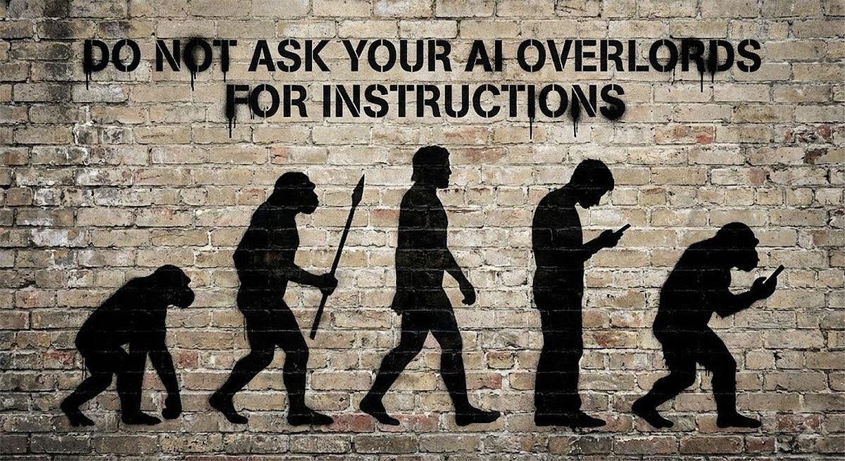 DO NOT ASK YOUR AI OVERLORDS FOR INSTRUCTIONS