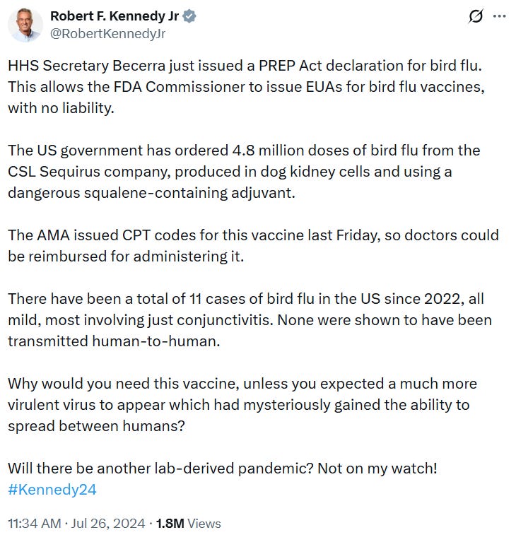 Kennedy Issues PREP Act Declaration For Hant-[Hoax]-a-Virus | "Bobby, your ship has sunk into the swamp and you morphed into quite a lizard"