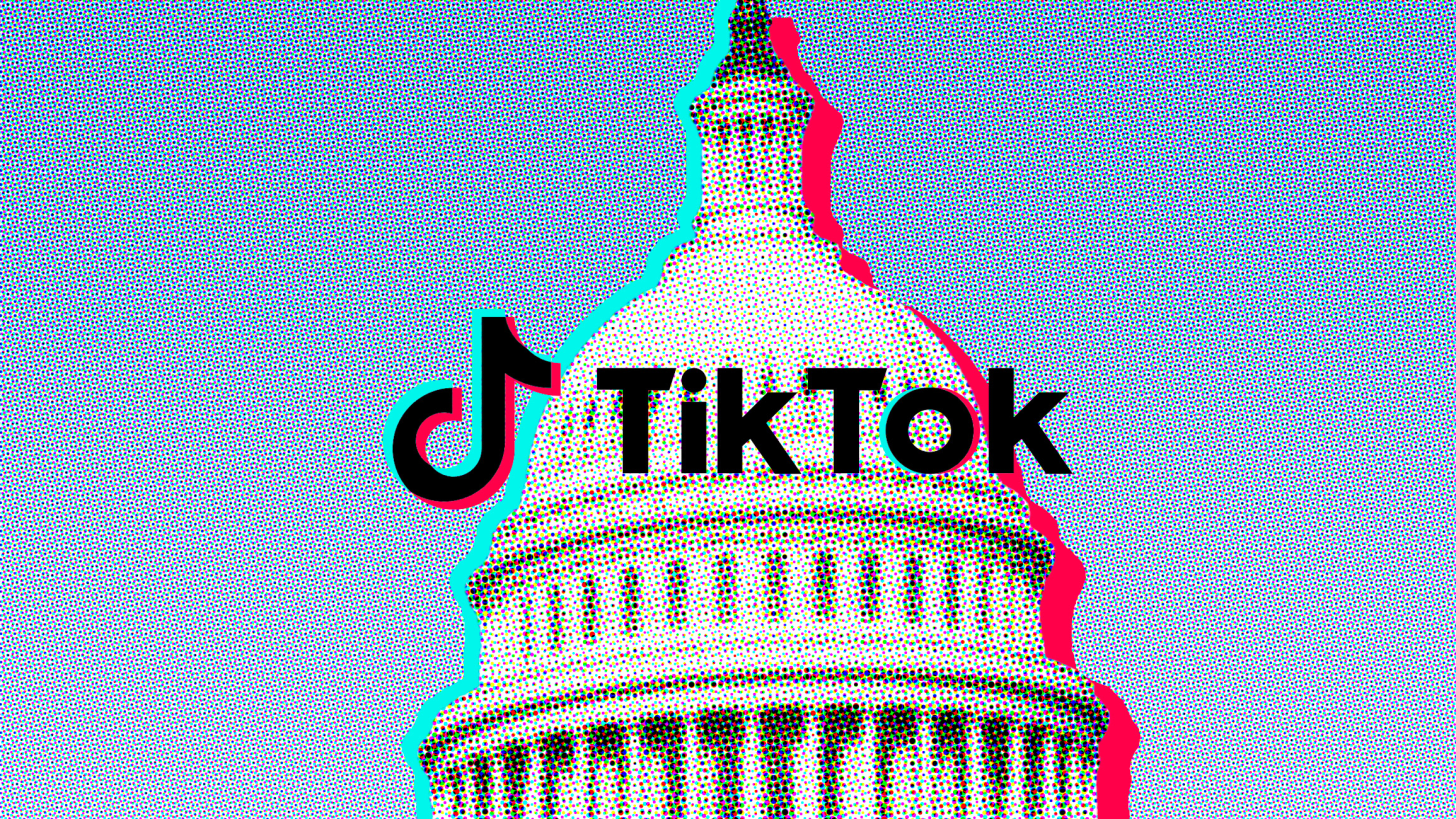 A pixelated image of the US Capitol dome with the TikTok logo imposed on it A pixelated image of the US Capitol dome with the TikTok logo imposed on it