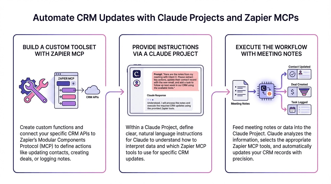 Automate CRM Updates with Claude Projects and Zapier MCPs