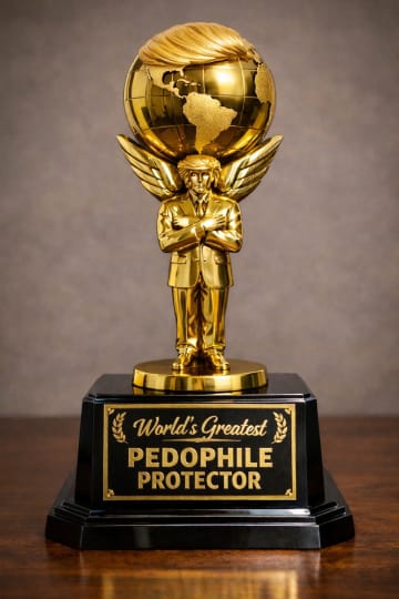 May be an image of text that says '草 World'sGreatest World's Greatest PEDOPHILE PROTECTOR'