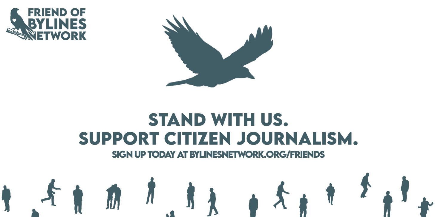 An advert for the Friend of Bylines Network scheme