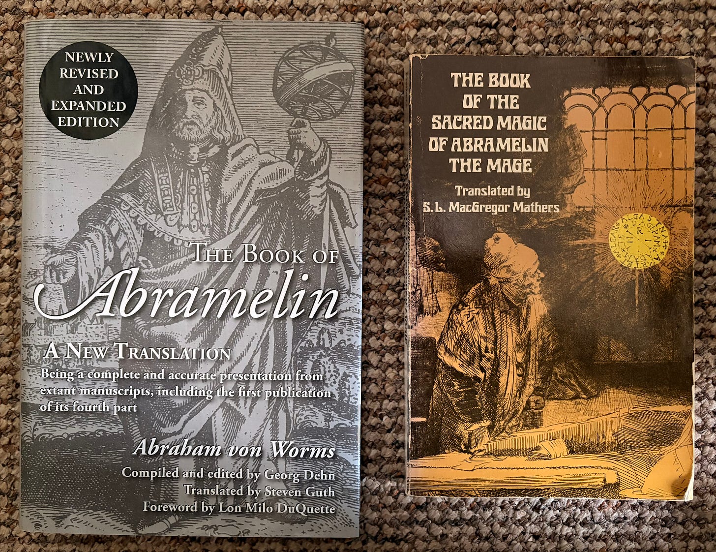 Photo of two books of Abramelin translation in English Photo of two books of Abramelin translation in English