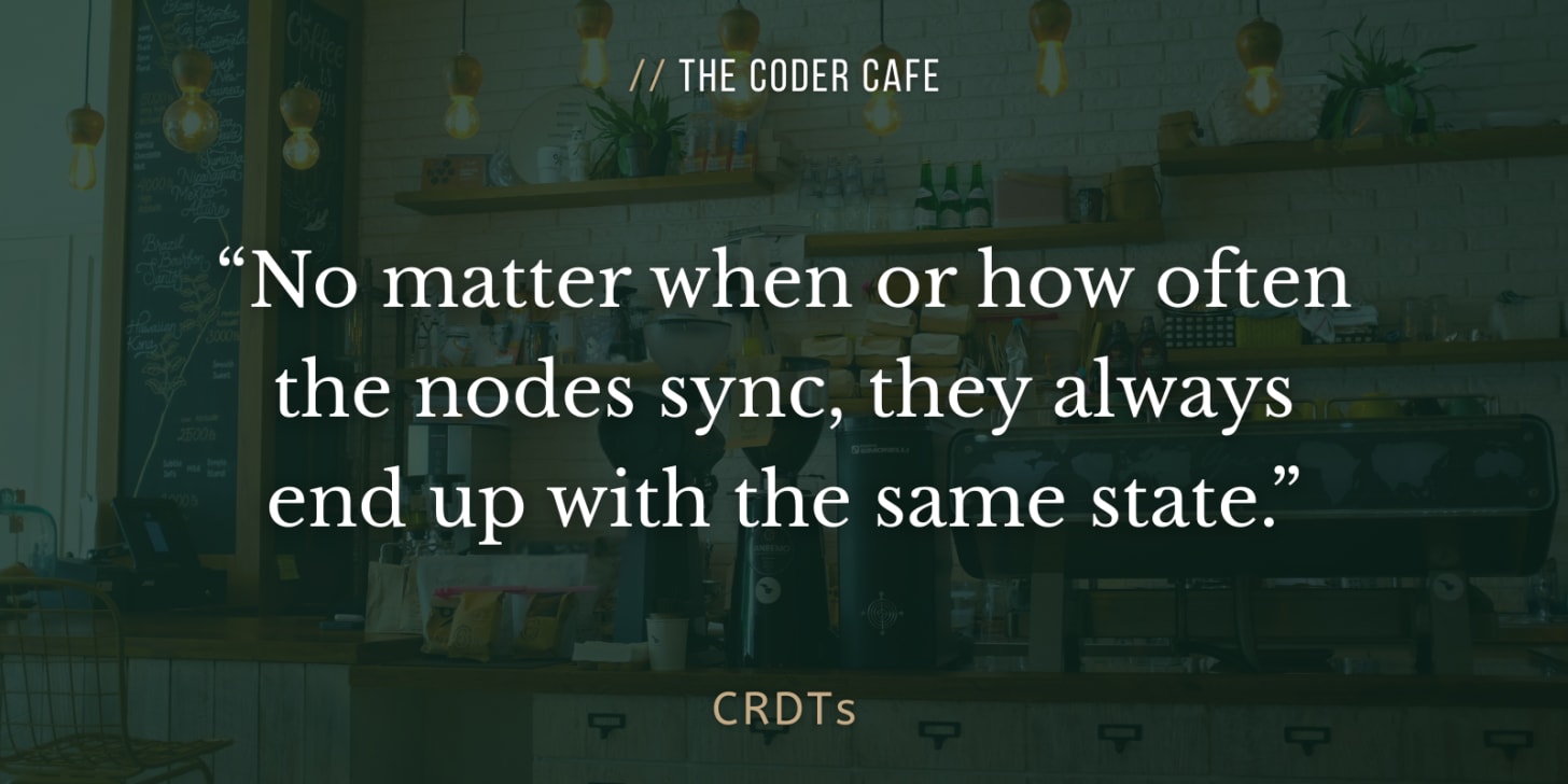 No matter when or how often the nodes sync, they always end up with the same state.
